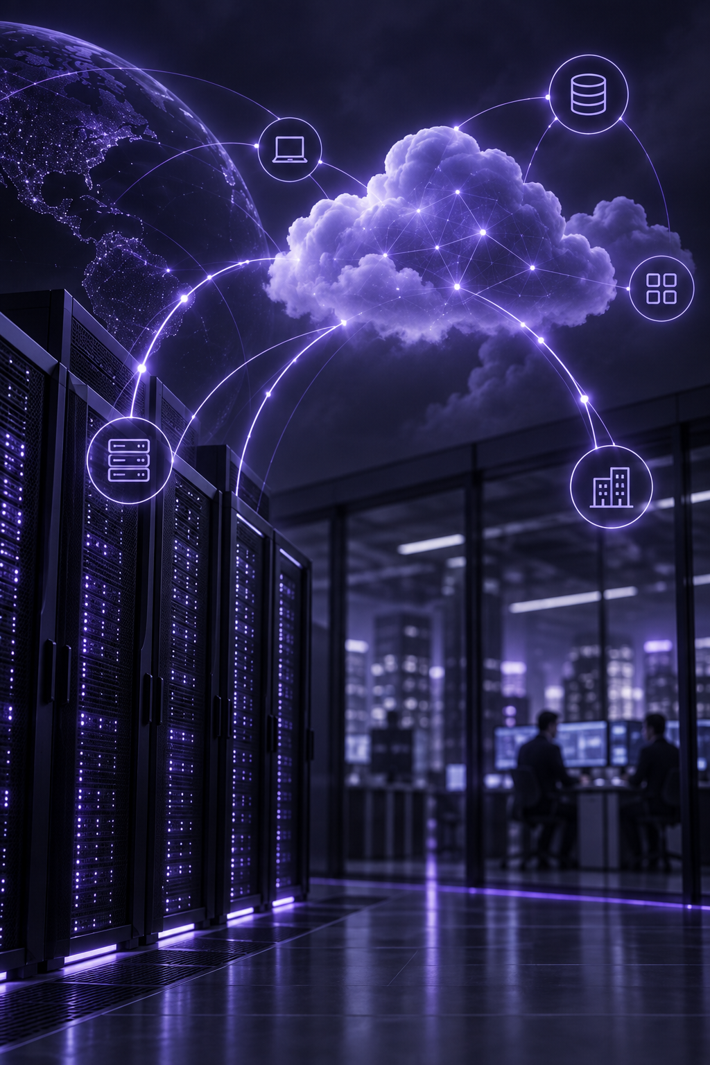 Infraestructura híbrida conectada con servicios cloud